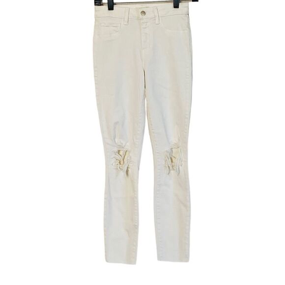 L’AGENCE Margot High Rise Destroyed Knee Vintage Off Skinny Jeans Sz 25 NWT - Picture 10 of 12